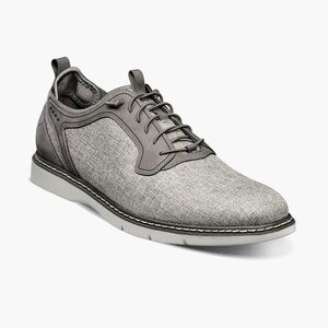 Stacy Adams Men’s Scanlan Plain Toe Elastic Lace-Up Shoes Gray Sz 7 Sneakers NEW